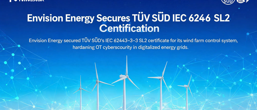 Envision Energy Secures TÜV SÜD IEC 62443 SL2 Certification