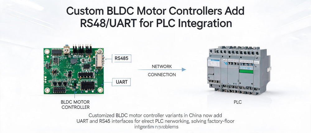 Custom BLDC Motor Controllers Add RS485/UART for PLC Integration
