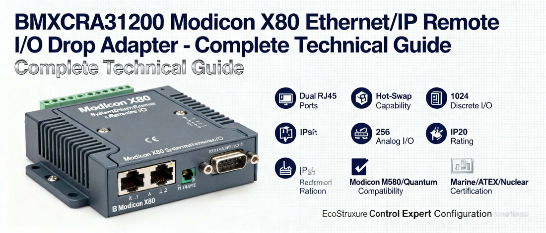 BMXCRA31200 Modicon X80 Ethernet/IP Remote I/O Drop Adapter - Complete