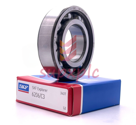 1PCS SKF 6206/C3 Deep Groove Ball Bearing Open No Seals 30x62x16 mm