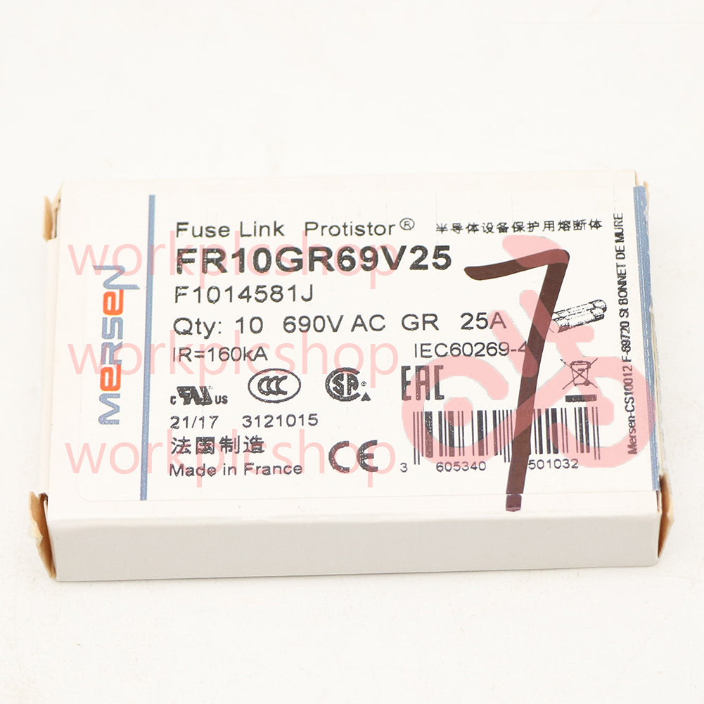 5PCS Mersen FR10GR69V25 Protistor Ferrule Fuse 25 Amp 10*38 gRB 690V #US