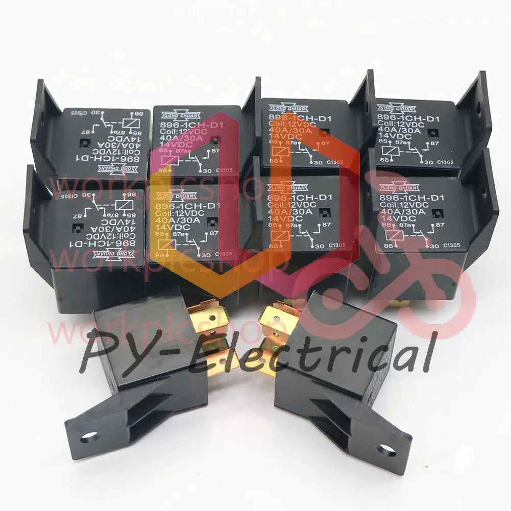 10PCS 896-1CH-D1 12VDC 40A/30A 12V 5PIN w/Bracket Relay [4]