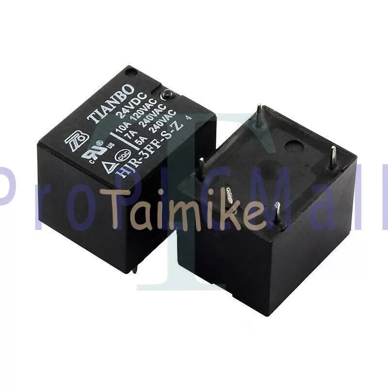 10Pcs TIANBO HJR-3FF-S-Z 24VDC Power Relay 5Pins 10A 120VAC~ [1]