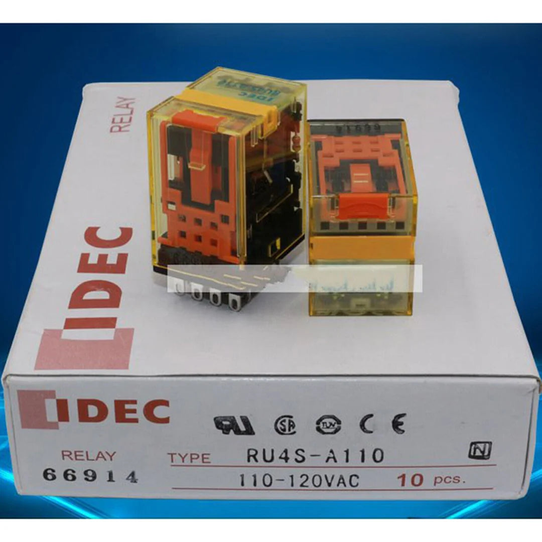 10 Piece IDEC Intermediate Relay RU4S-A110 AC110-120V Spot Stock - IDEK [1]