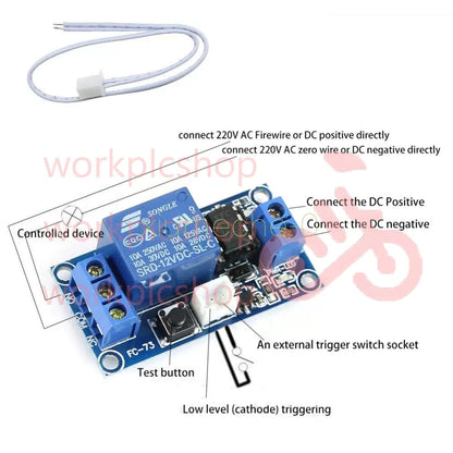 12V 1 Channel Latching Relay Module with Touch Bistable Switch MCU Control M8 [3]