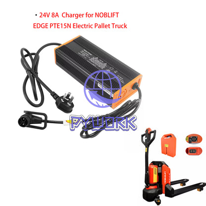 24V 8A Lithium Battery Charger for NOBLIFT EDGE PTE15N Electric Pallet Jack