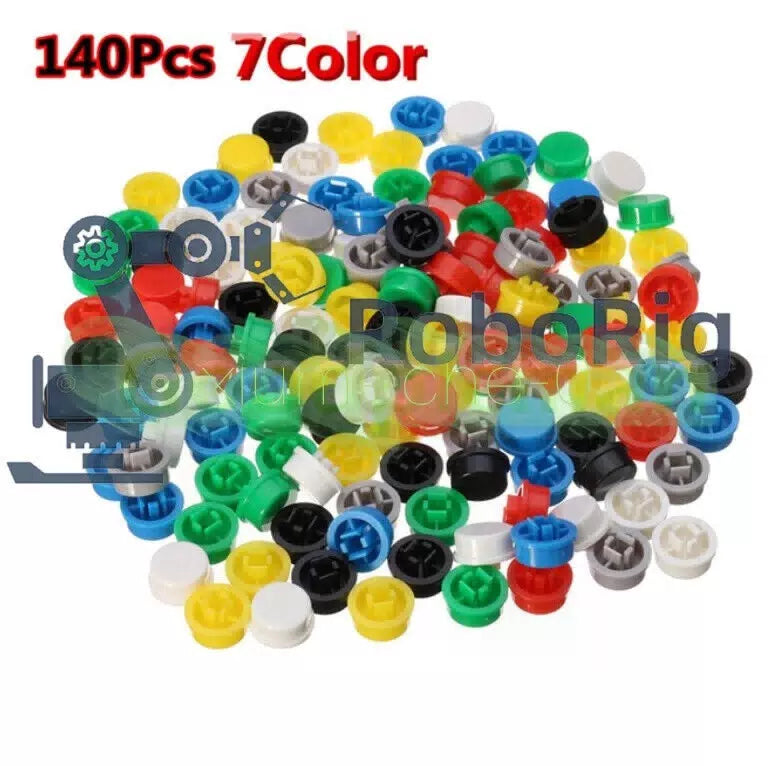 140PCS Round Tactile Button Cap Kits 9.58*5.1mm for 12*12*7.3mm Tact Switch [1]