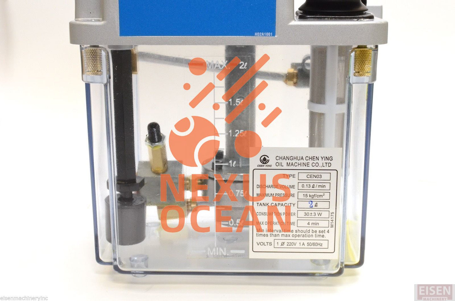 CEN03 Pressure Relief Electric Lubricator CEN03 2 Liter, 220VAC Lubrication Unit