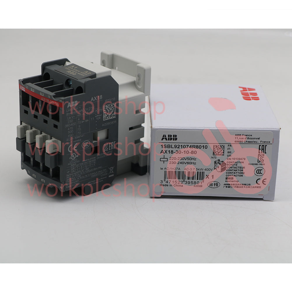 1PCS ABB AX18-30-10-80 Contactor 220-230V50Hz/230-240V60Hz 1SBL921074R8010