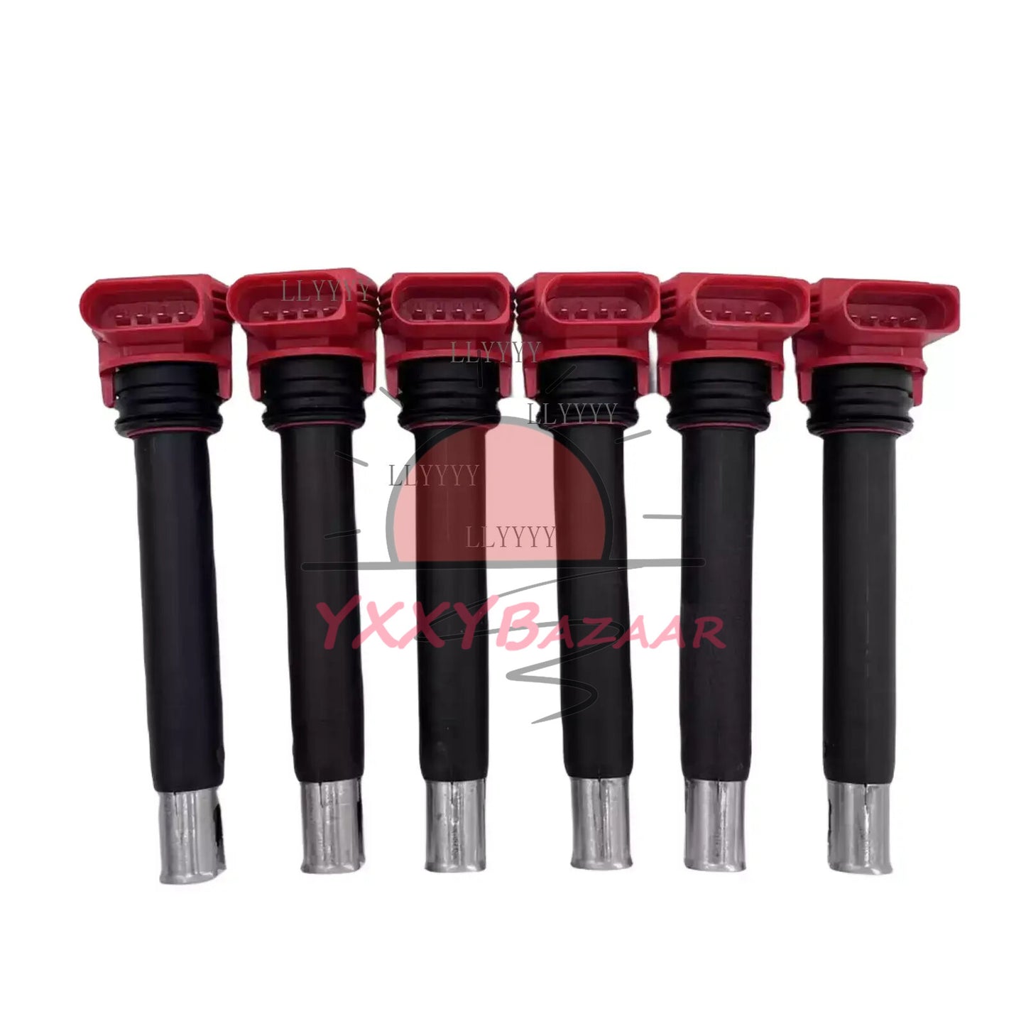 6x Red Top Ignition Coil Packs 0221604800 For Audi 3.0 3.2 FSI A4 A5 A6 Q5 Q7 *