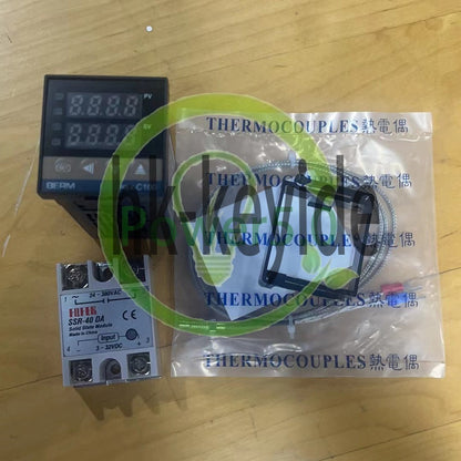 REX-C100 Digital LCD PID Temperature Controller Set+ K Thermocouple+ MaxSSR 40DA