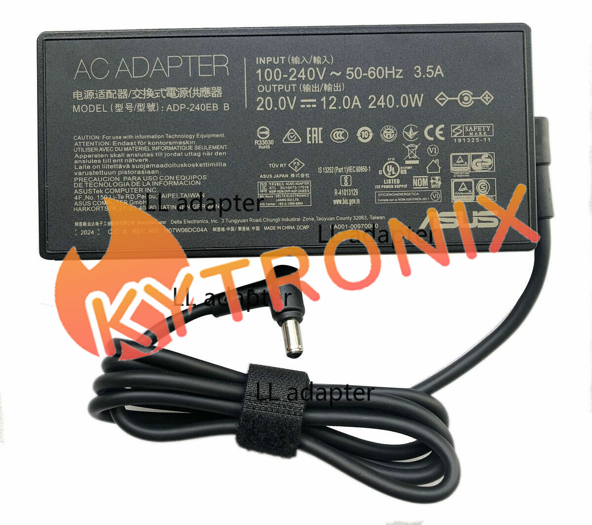 ASUS 20V 12A 240W Charger For ASUS ZenBook Pro Duo 15 UX582 UX582LR AC Adapter