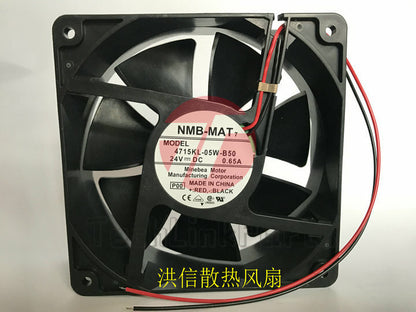 1pcs NMB 4715KL-05W-B50 DC24V 0.65A 12CM 12038 inverter cooling fan