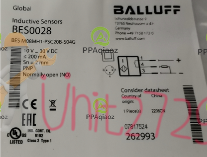 1Pcs BALLUFF BES M08MH1-PSC20B-S04G （BES0028) sensor Fast delivery #un