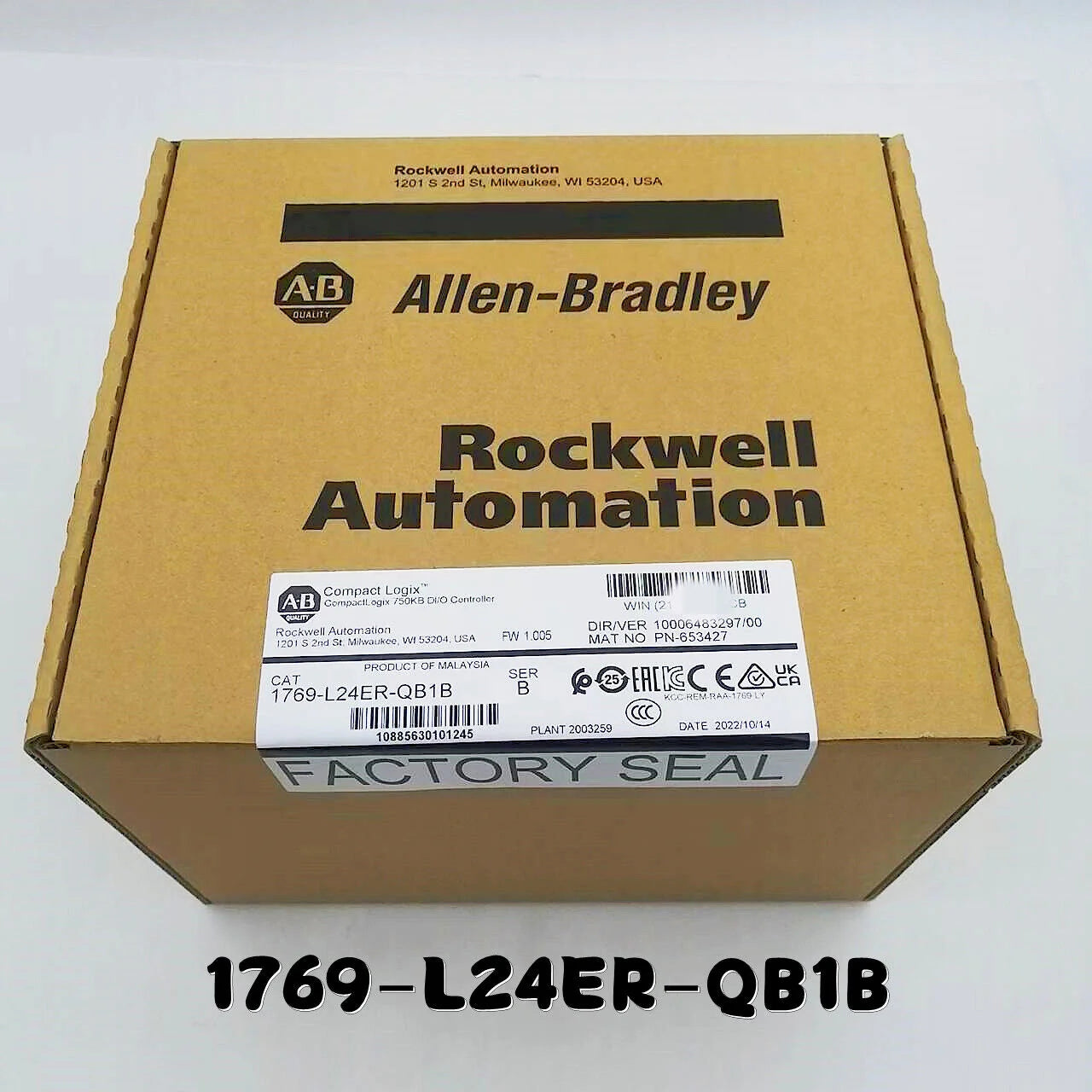 1769-L24ER-QB1B NEW ALLEN BRADLEY CompactLogix 750KB Controller: - ALLEN BRADLEY [1]