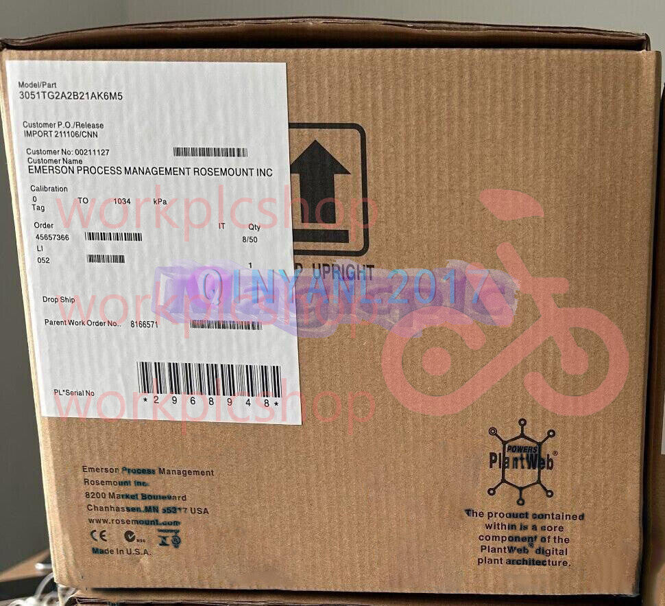 1PCS Rosemount 3051TG2A2B21AK6M5 PRESSURE TRANSMITTER #WS