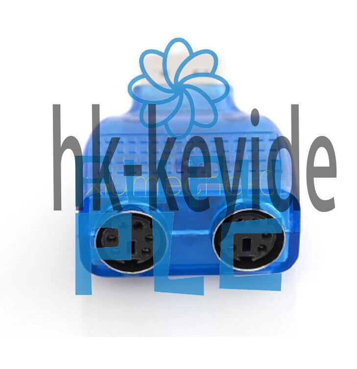 For PS/2 Mouse Keyboard USB To Dual 2 PS2 PS/2 Converter Adapter Blue