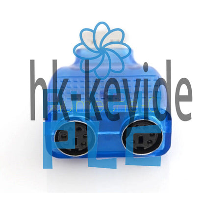 For PS/2 Mouse Keyboard USB To Dual 2 PS2 PS/2 Converter Adapter Blue