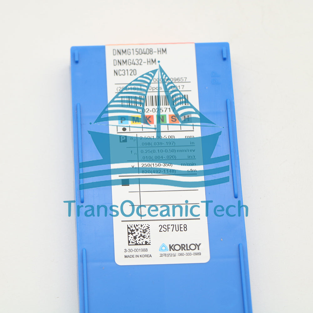 DNMG150408-HM NC3120 DNMG432-HM KORLOY Turning Blade Carbide Inserts 10PCS/BOX