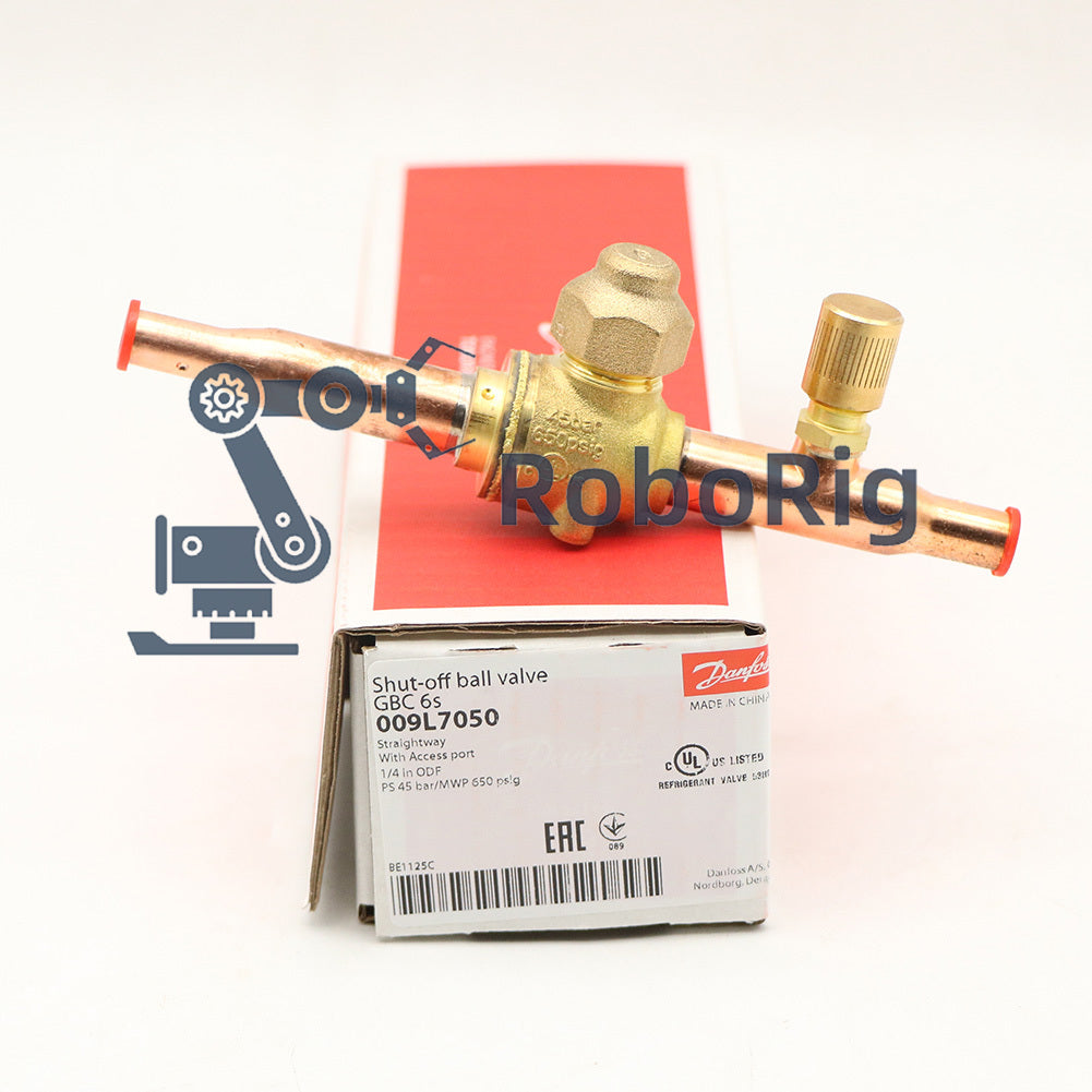 Danfoss 009L7050 1/4in Shut Off Ball Valve ODF GBC 6s Multiple Refrigerant MWP 6
