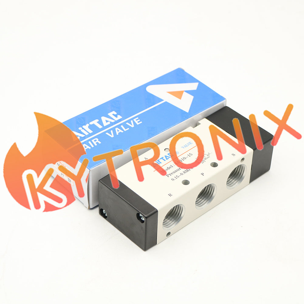 4A410-15 Single Air Piloted Pneumatic Valve for AirTAC 5 Way 2 Position 1/2"