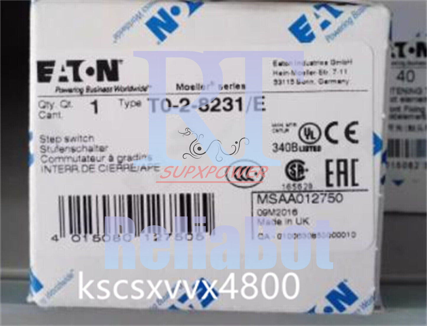EATON CAM switch T0-2-8231/E (1PCS)