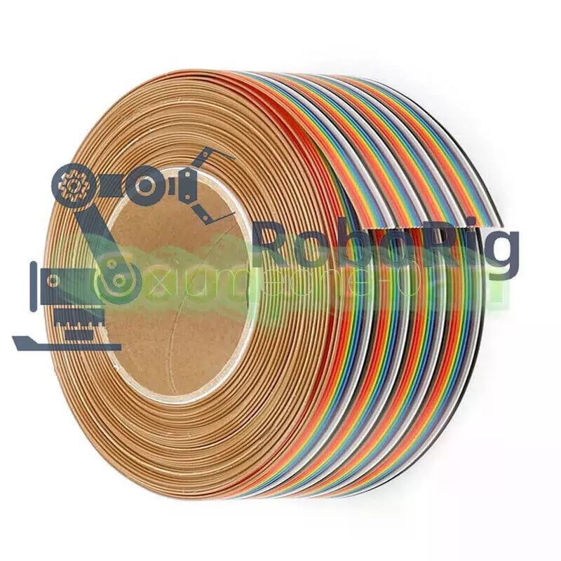 1M 3.3ft 40 Way 40 pin Flat Color Rainbow Ribbon IDC Cable Wire Rainbow Cable CW [1]