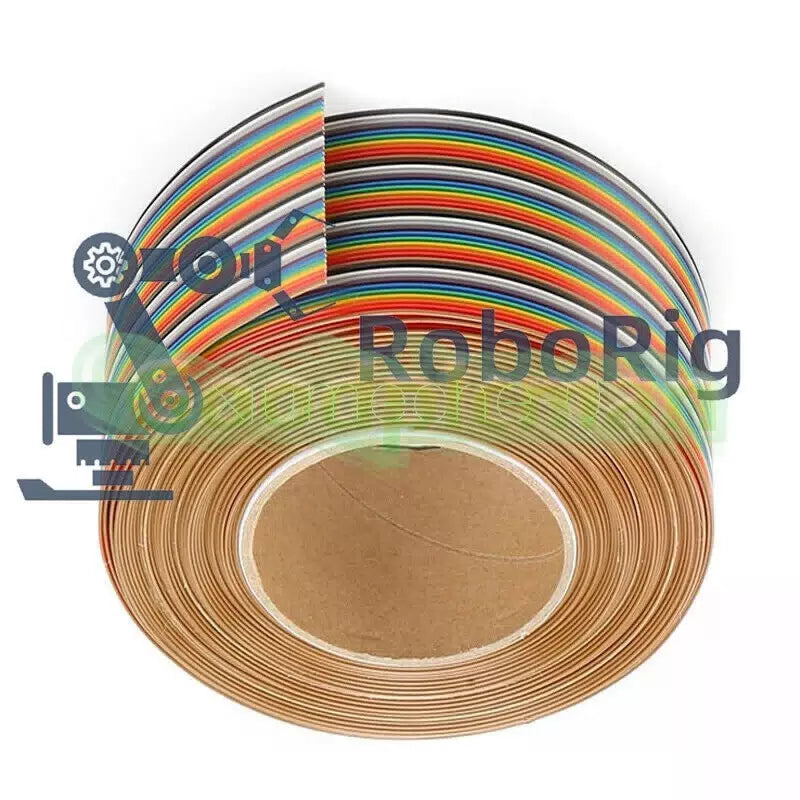 1M 3.3ft 40 Way 40 pin Flat Color Rainbow Ribbon IDC Cable Wire Rainbow Cable CW [2]