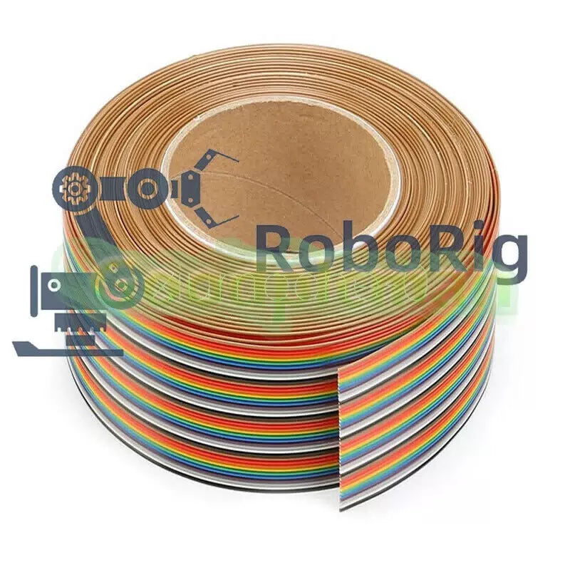 1M 3.3ft 40 Way 40 pin Flat Color Rainbow Ribbon IDC Cable Wire Rainbow Cable CW [3]