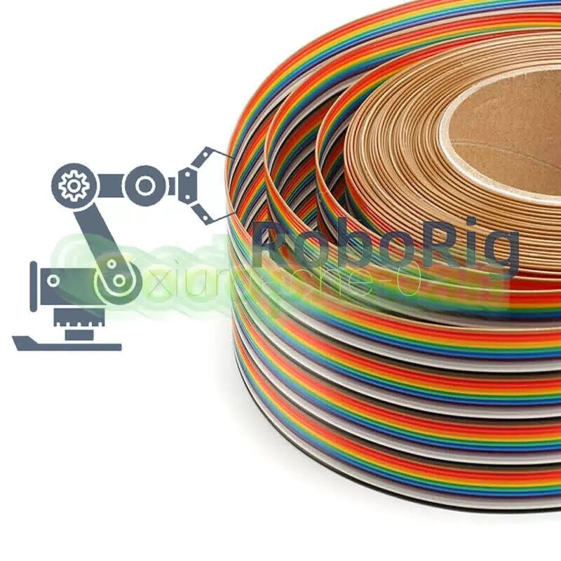 1M 3.3ft 40 Way 40 pin Flat Color Rainbow Ribbon IDC Cable Wire Rainbow Cable CW [5]