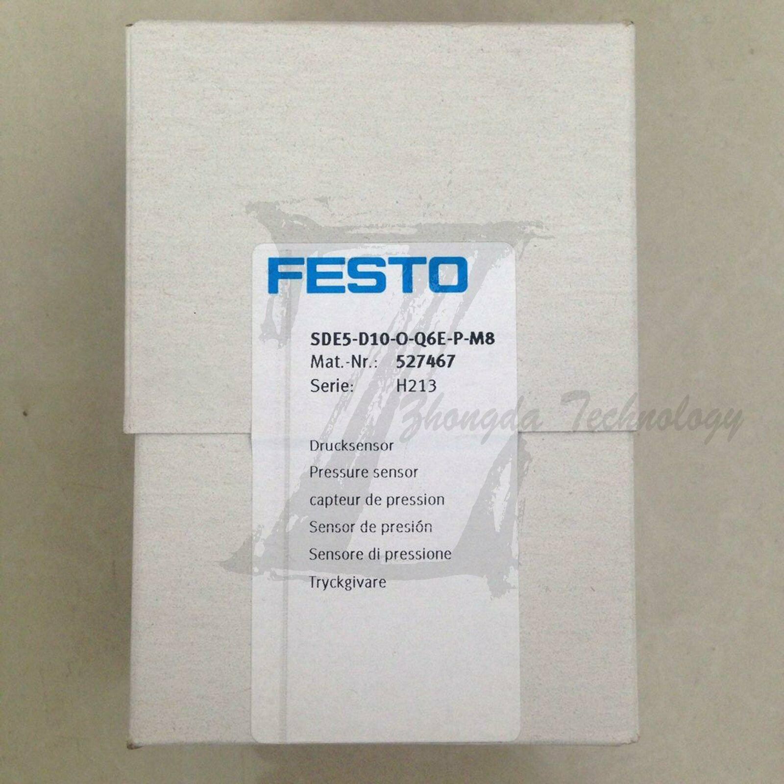 1PC NEW Festo Pressure Sensor SDE5-D10-O-Q6E-P-M8 - FESTO