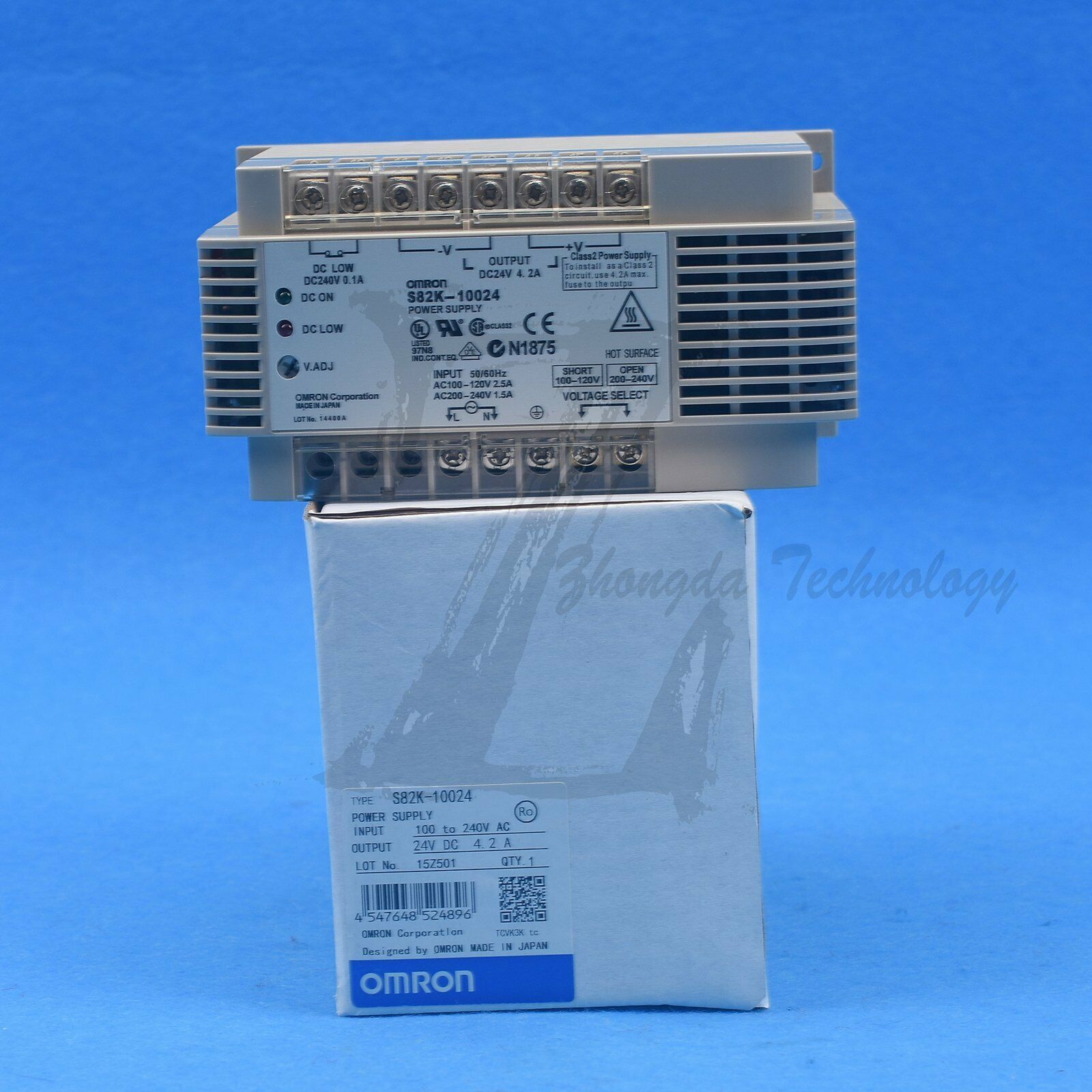 1PC New Omron Power Supply S82K-10024 24VDC 4.2A One year warranty KOEED $101-200, 90%, import_2020_10_10_031751, OMRON, PLC, S82K