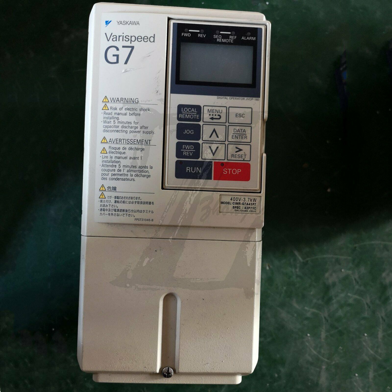 1PC Used Yaskawa 3.7KW 380V CIMR-G7A43P7 Tested In Good Condition - YASKAWA