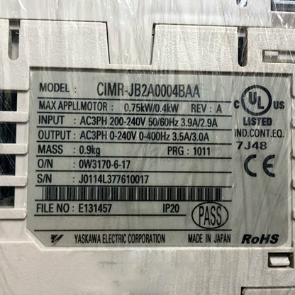 1PC Used Yaskawa CIMR-JB2A0004BAA 220V / 0.4KW Tested In Good Condition - YASKAWA