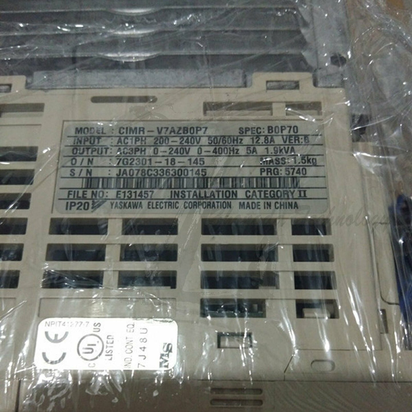 1PC Used Yaskawa CIMR-V7AZB0P7 Tested In Good Condition - YASKAWA