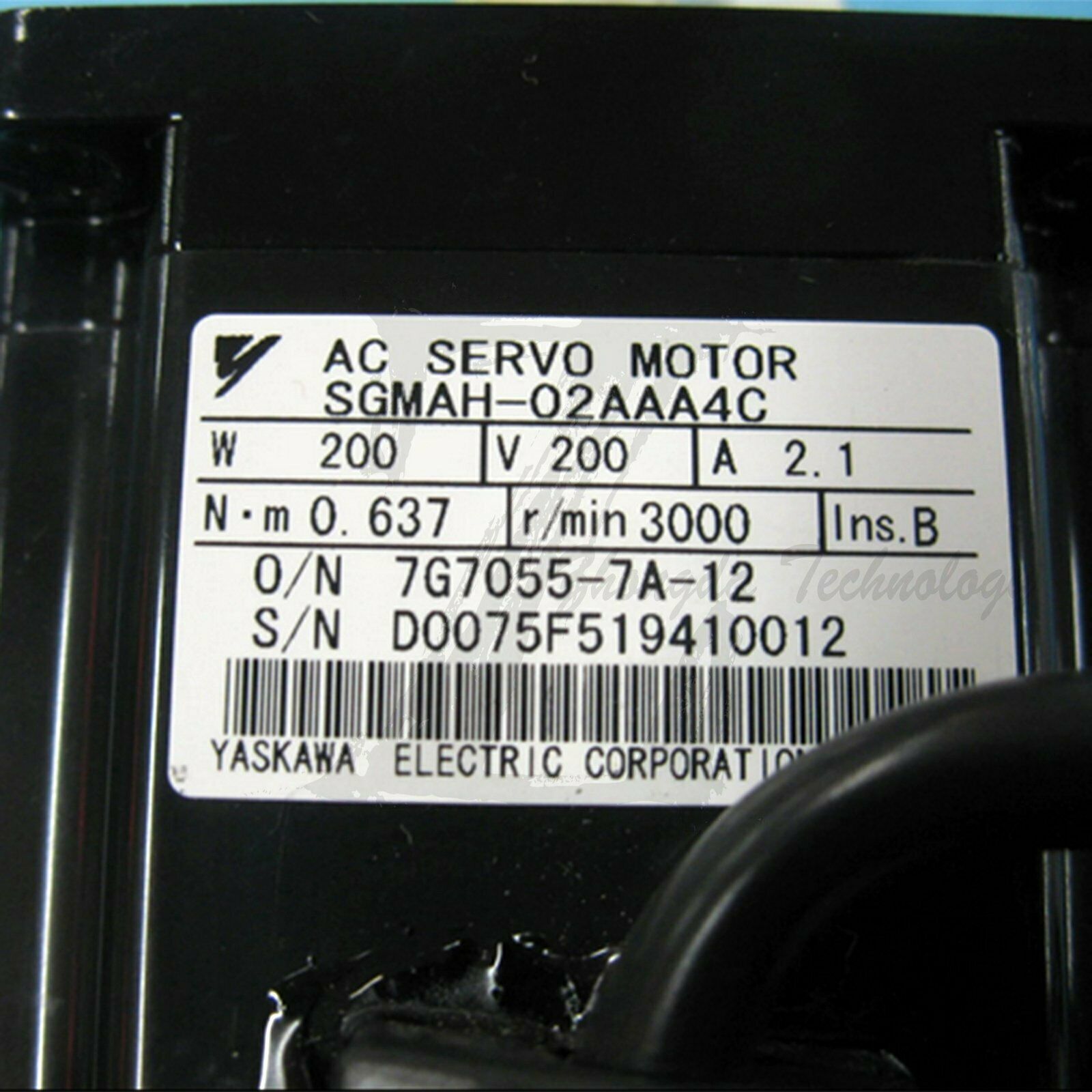 1PC Used Yaskawa SGMAH-02AAA4C Servo Motor Tested In Good Condition - YASKAWA