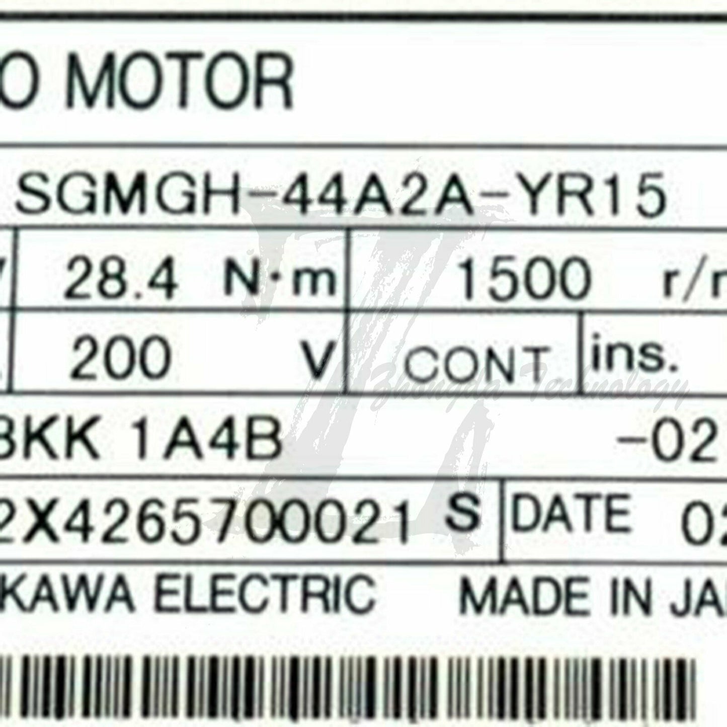 1PC Used Yaskawa SGMGH-44A2A-YR15 Servo Motor Tested In Good Condition - YASKAWA