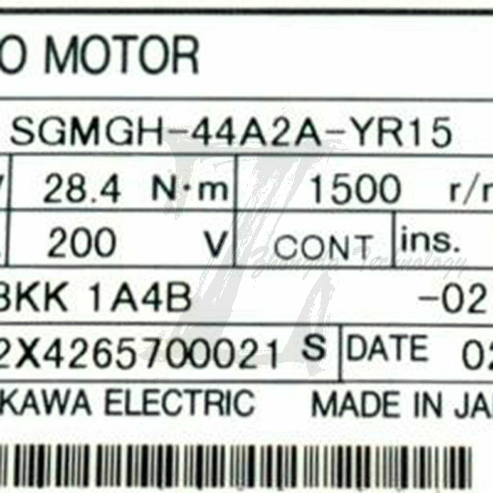 1PC Used Yaskawa SGMGH-44A2A-YR15 Servo Motor Tested In Good Condition - YASKAWA