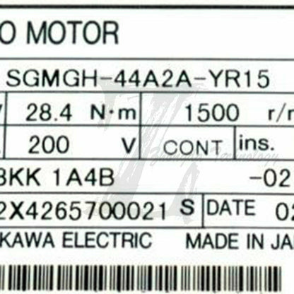 1PC Used Yaskawa SGMGH-44A2A-YR15 Servo Motor Tested In Good Condition - YASKAWA