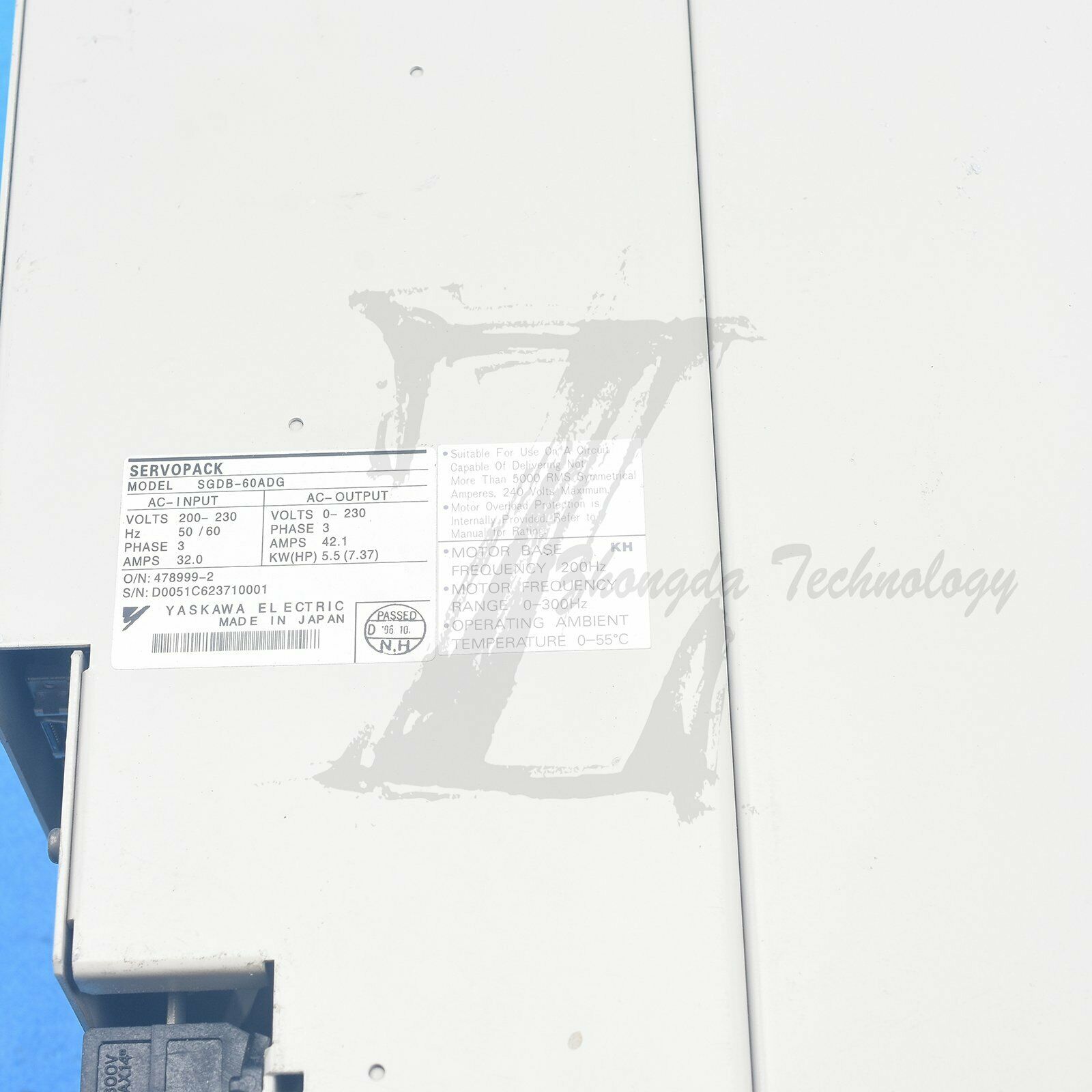 1PC Used Yaskawa Servo Drive SGDB-60ADG Tested In Good Condition - YASKAWA