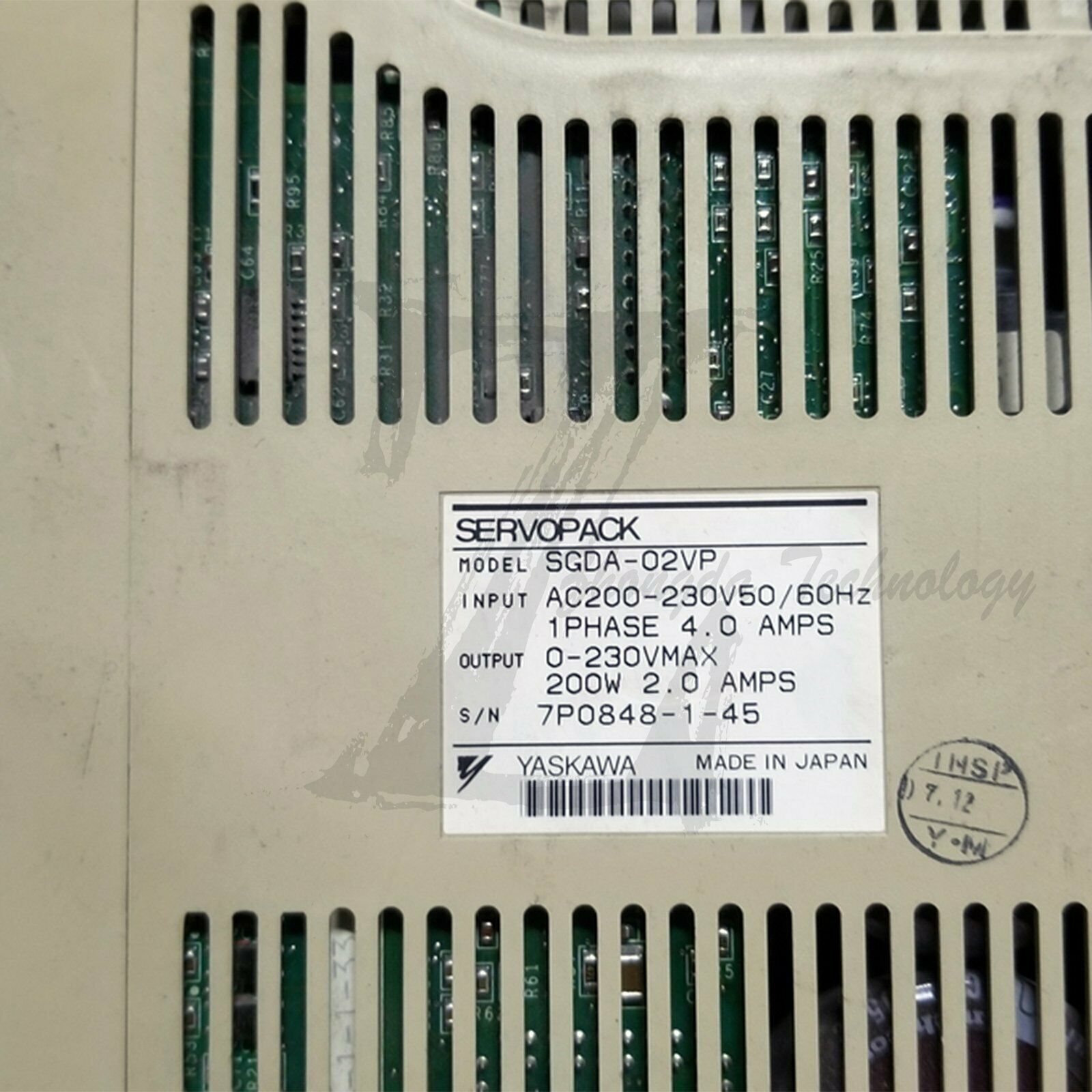 1PC Used Yaskawa servo drive SGDA-02VP Tested In Good Condition - YASKAWA