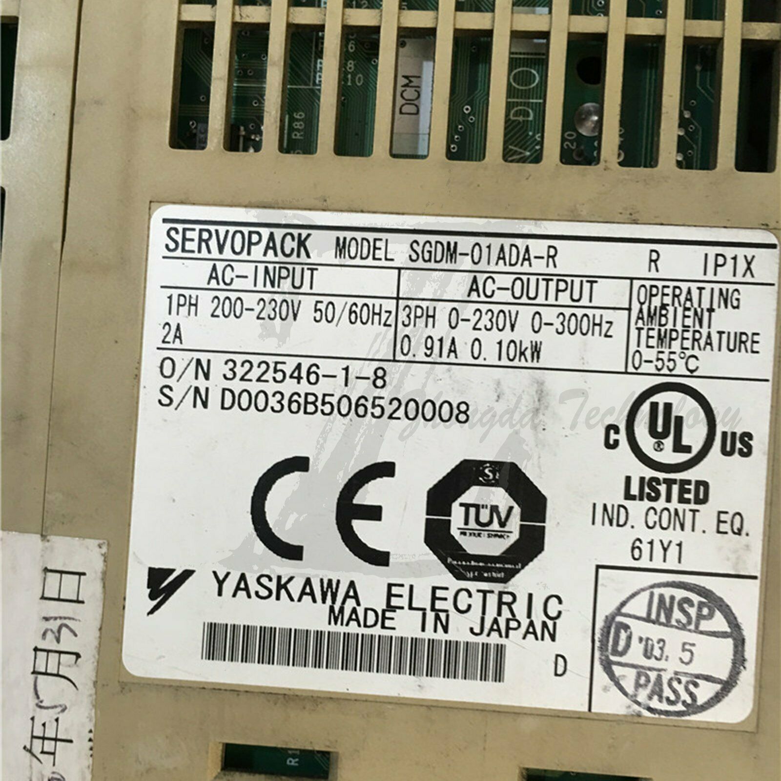 1PC Used Yaskawa servo drive SGDM-01ADA-R Tested In Good Condition - YASKAWA