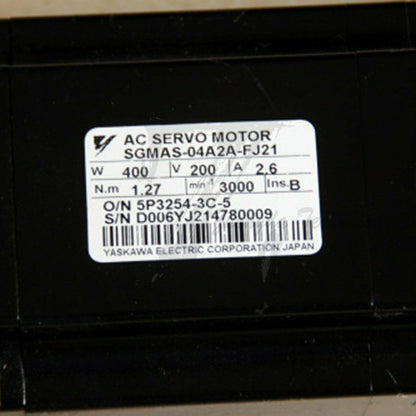 1PC Used Yaskawa servo motor SGMAS-04A2A-FJ12 Tested In Good Condition - YASKAWA