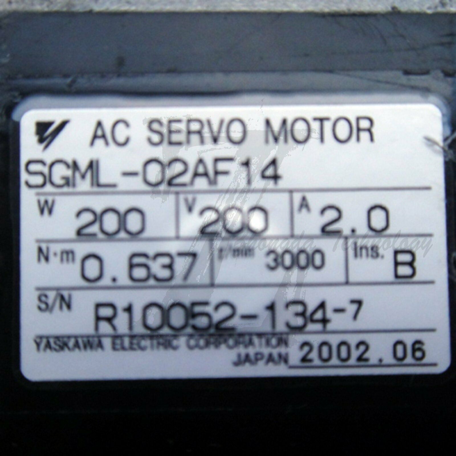 1PC Used Yaskawa servo motor SGML-02AF14 Tested In Good Condition - YASKAWA