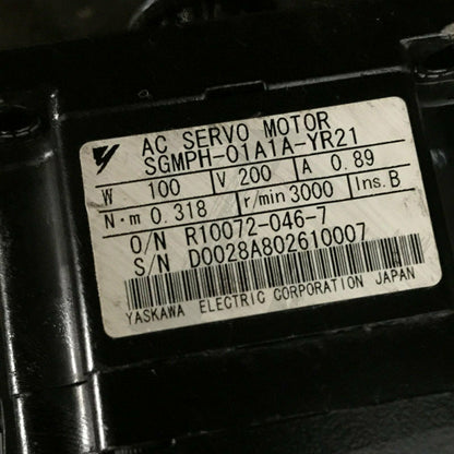 1PC Used Yaskawa servo motor SGMPH-01A1A-YR12 Tested In Good Condition - YASKAWA