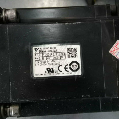 1PC Used Yaskawa servo motors SGMAV-08ADA61 Tested In Good Condition - YASKAWA