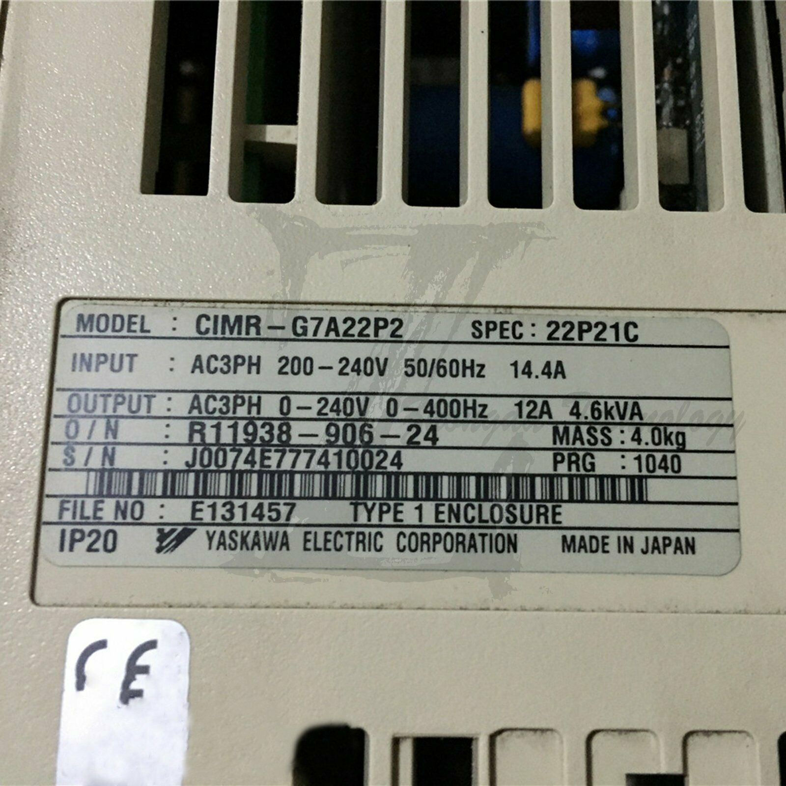 1PC Used Yasukawa frequency converter CIMR-G7A22P2 Tested In Good Condition KOEED 500+, 70%, import_2020_10_10_031751, Other, Yaskawa