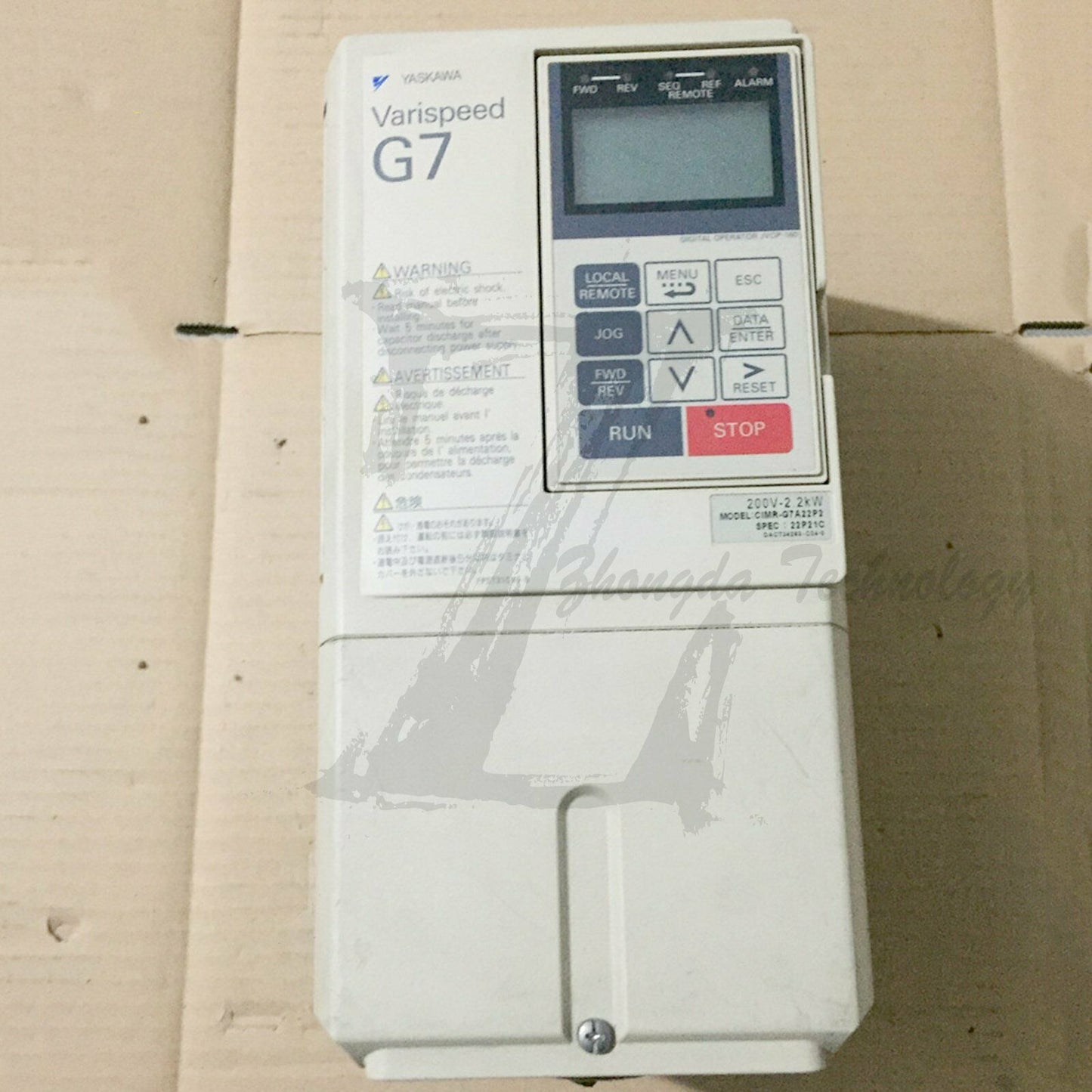 1PC Used Yasukawa frequency converter CIMR-G7A22P2 Tested In Good Condition - YASKAWA