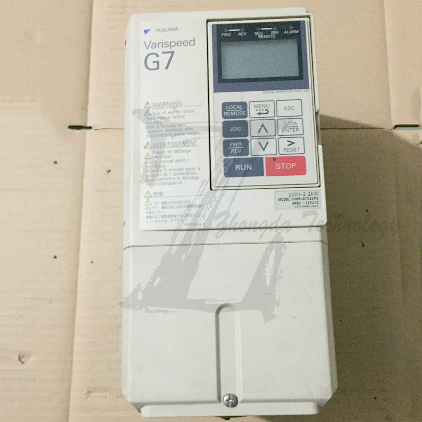 1PC Used Yasukawa frequency converter CIMR-G7A22P2 Tested In Good Condition - YASKAWA