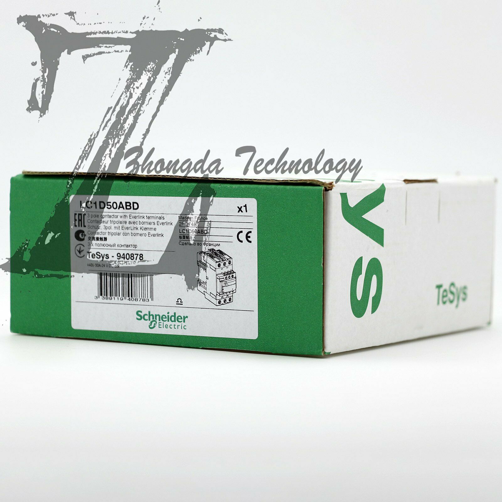 1PCS LC1-D50ABD DC24V NEW in box Schneider Contactor - SCHNEIDER